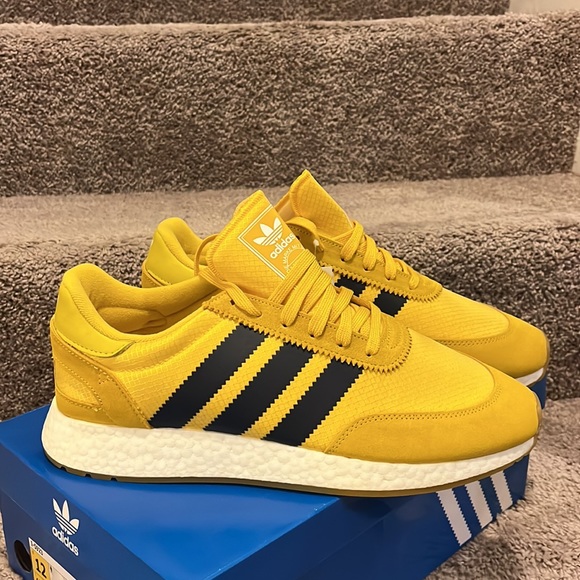 Adidas I-5923 Iniki Boost BD7612 Shoes Sneakers new yellow blue Men’s Sizes - Picture 3 of 12